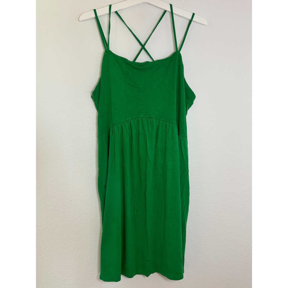 Old Navy Green Empire Waist Cross Back Cami Mini Dress XL
